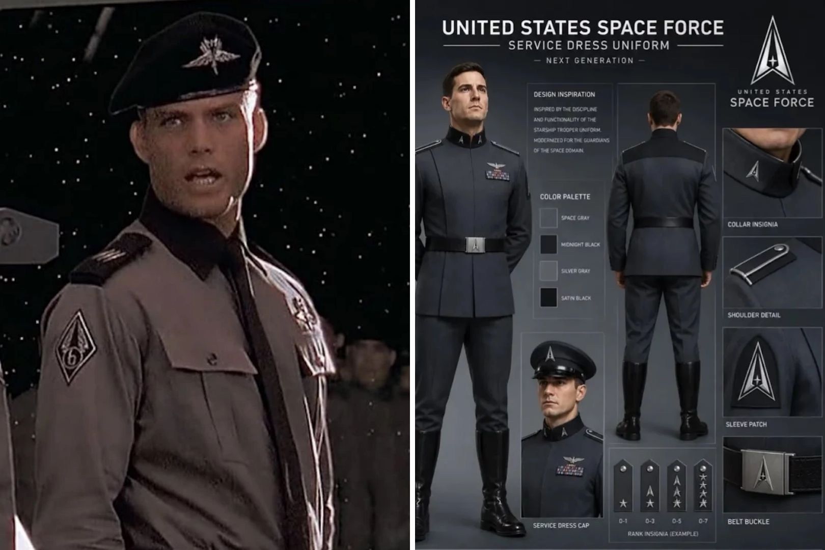 Featured image Trump wears Starship Troopers inspired Space Force uniform